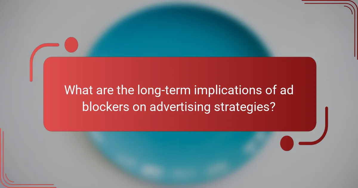 What are the long-term implications of ad blockers on advertising strategies?